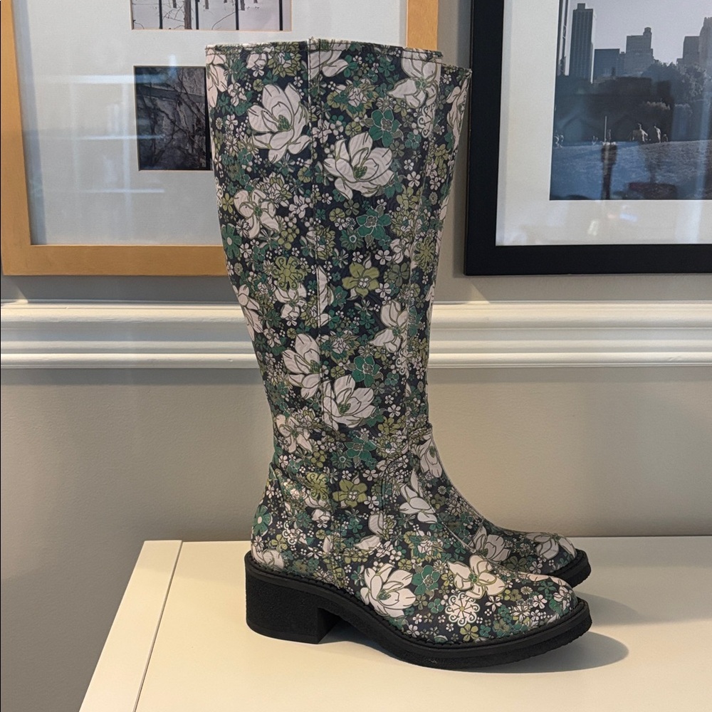 Fluevog Floral Slouch Boots